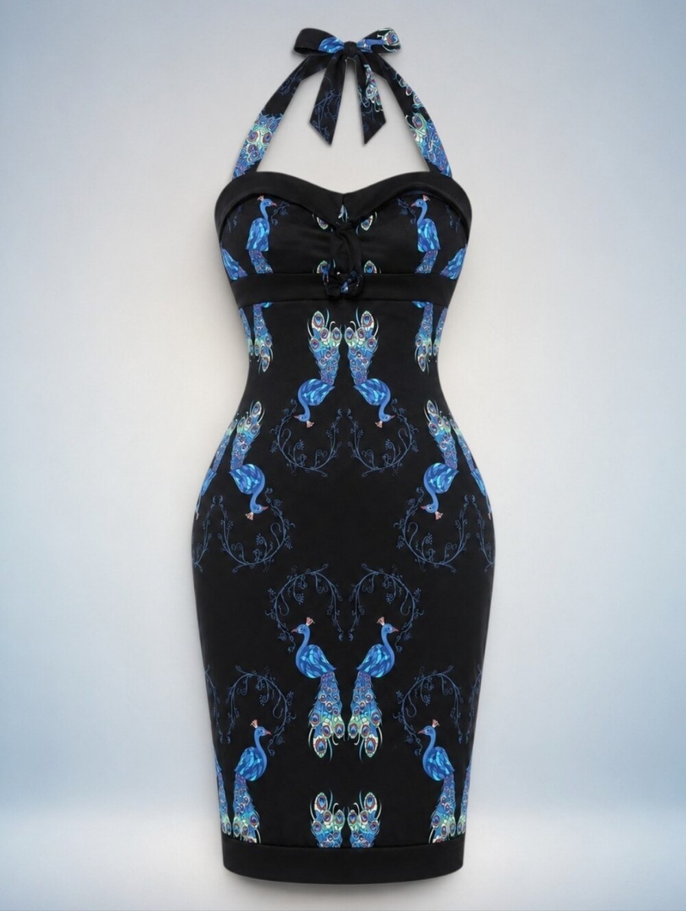 Collectif Peacock Pinup Dress L 🦚